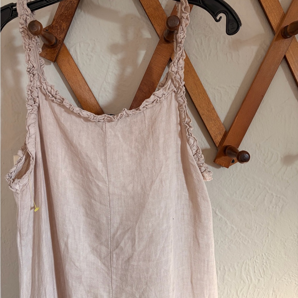 Francesca Bettini 100% Linen Maxi Cottage Core Dress - Picture 4 of 5